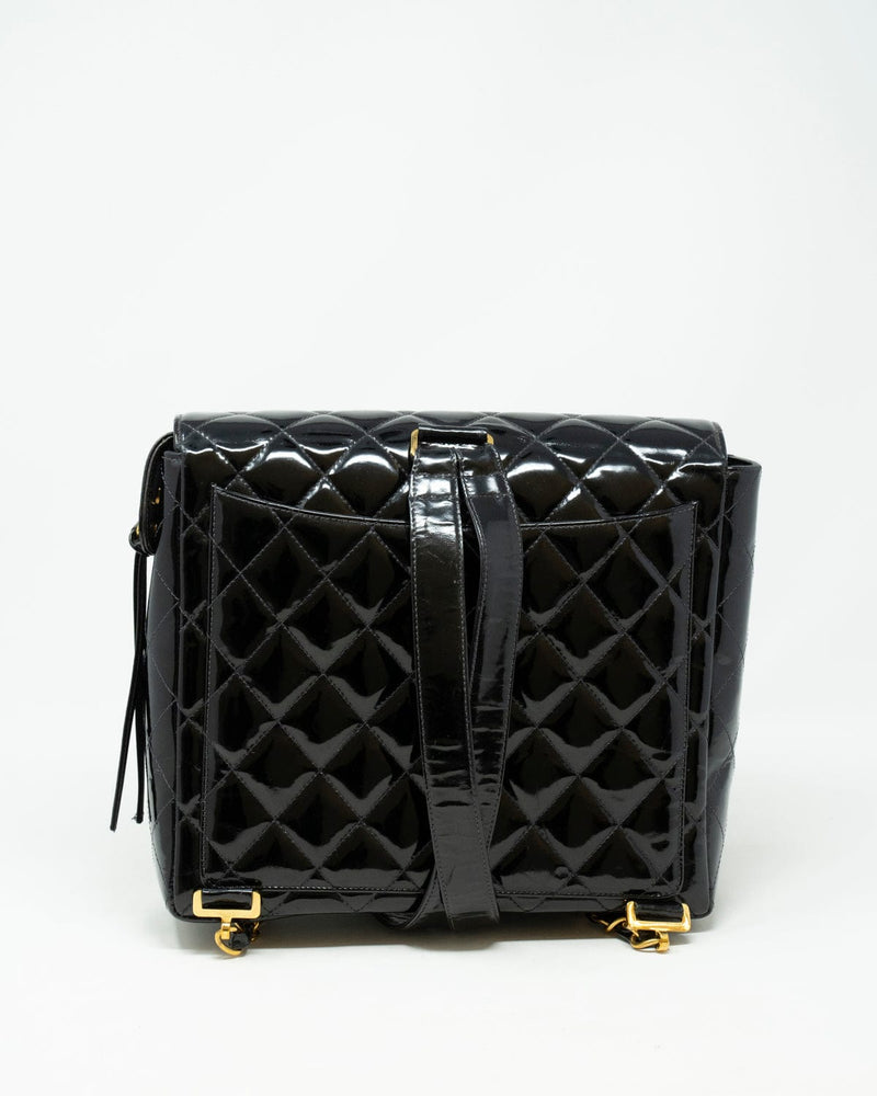 Vintage Chanel Black Patent Backpack - AWL2255 – LuxuryPromise