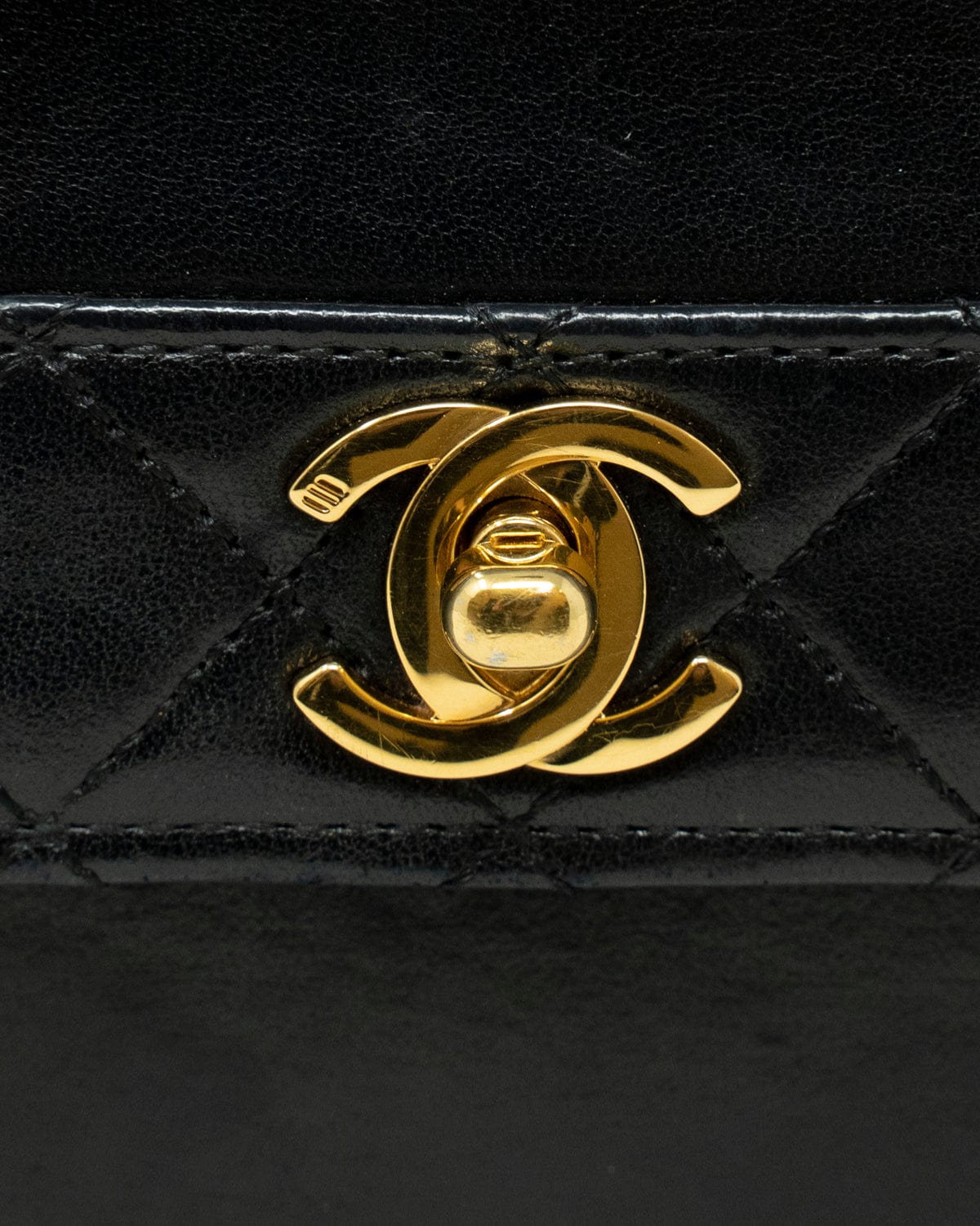 Chanel Vintage Chanel Black Trapezoid Bag & Purse - AWL2257