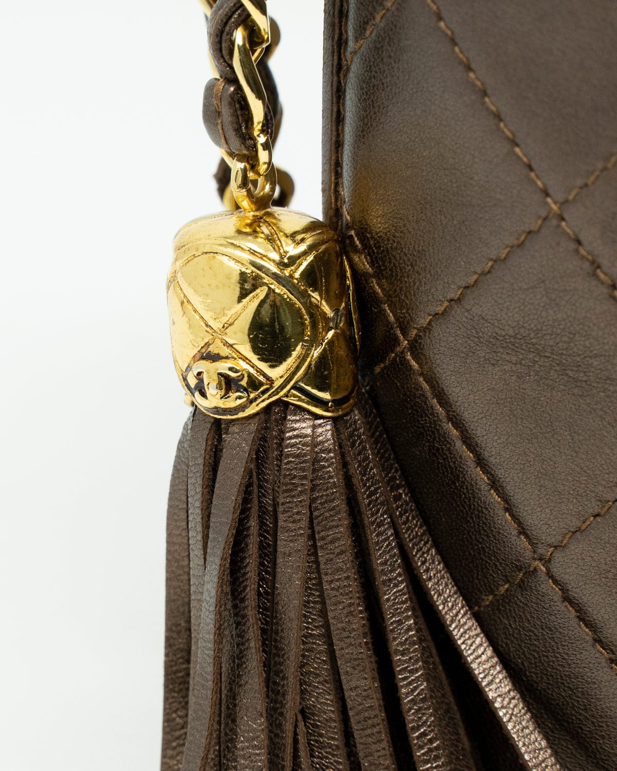 Chanel Vintage Chanel Bronze Vanity Case Bag - AWL2271