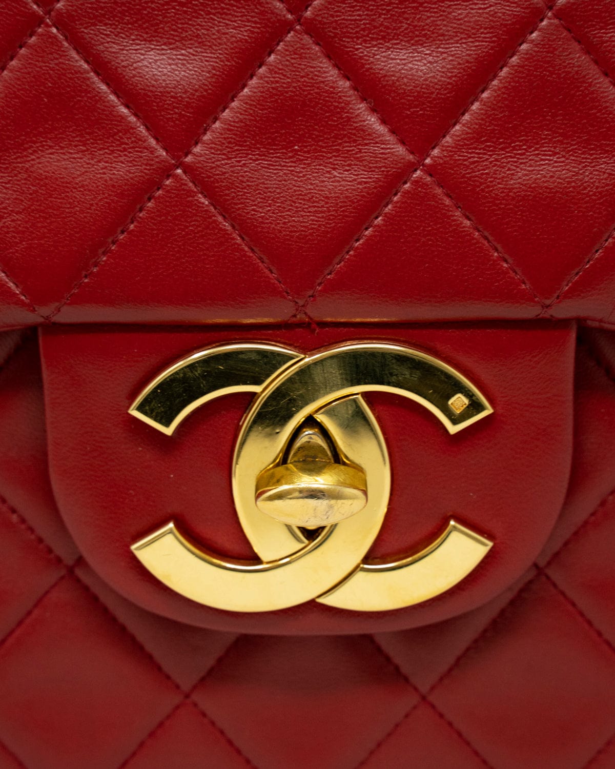 Chanel Vintage Chanel Red Maxi Classic Single Flap Bag - ASL2413