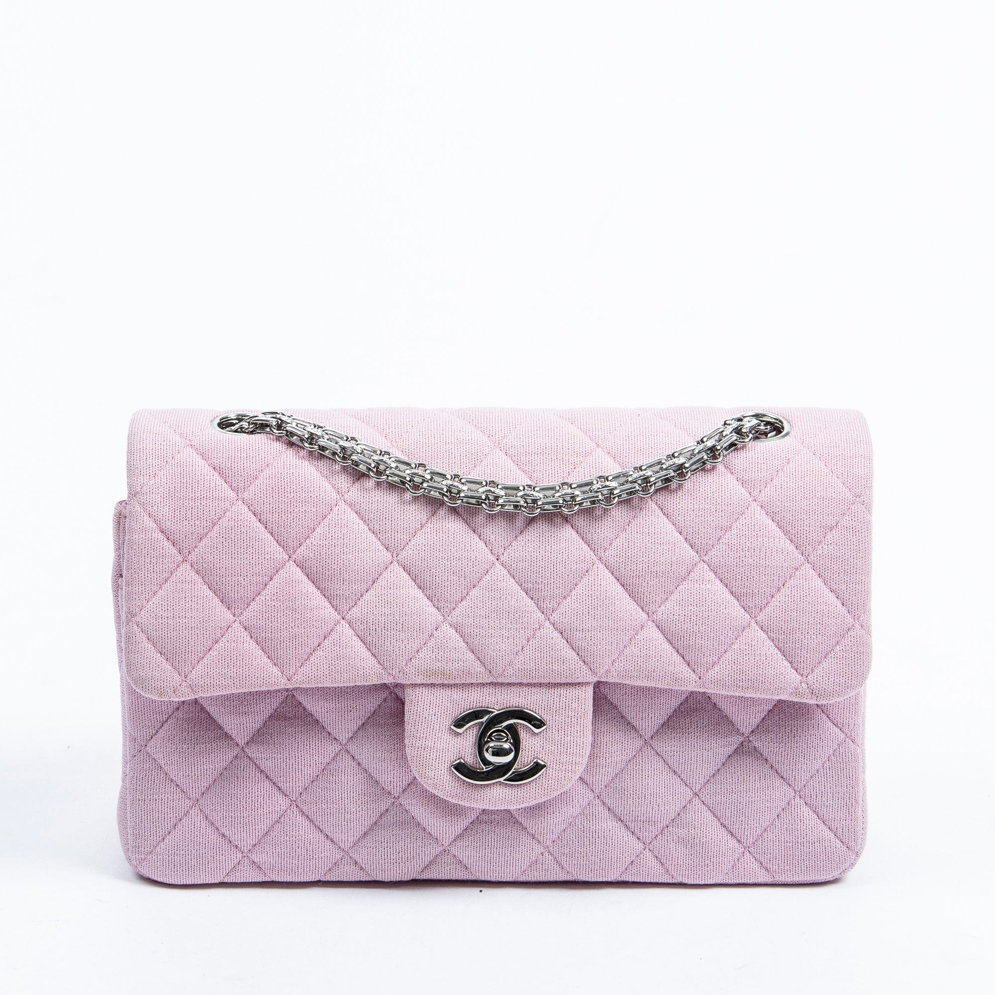 Chanel Chanel Pink Jersey Reissue Chain Small Double Flap AAT8883
