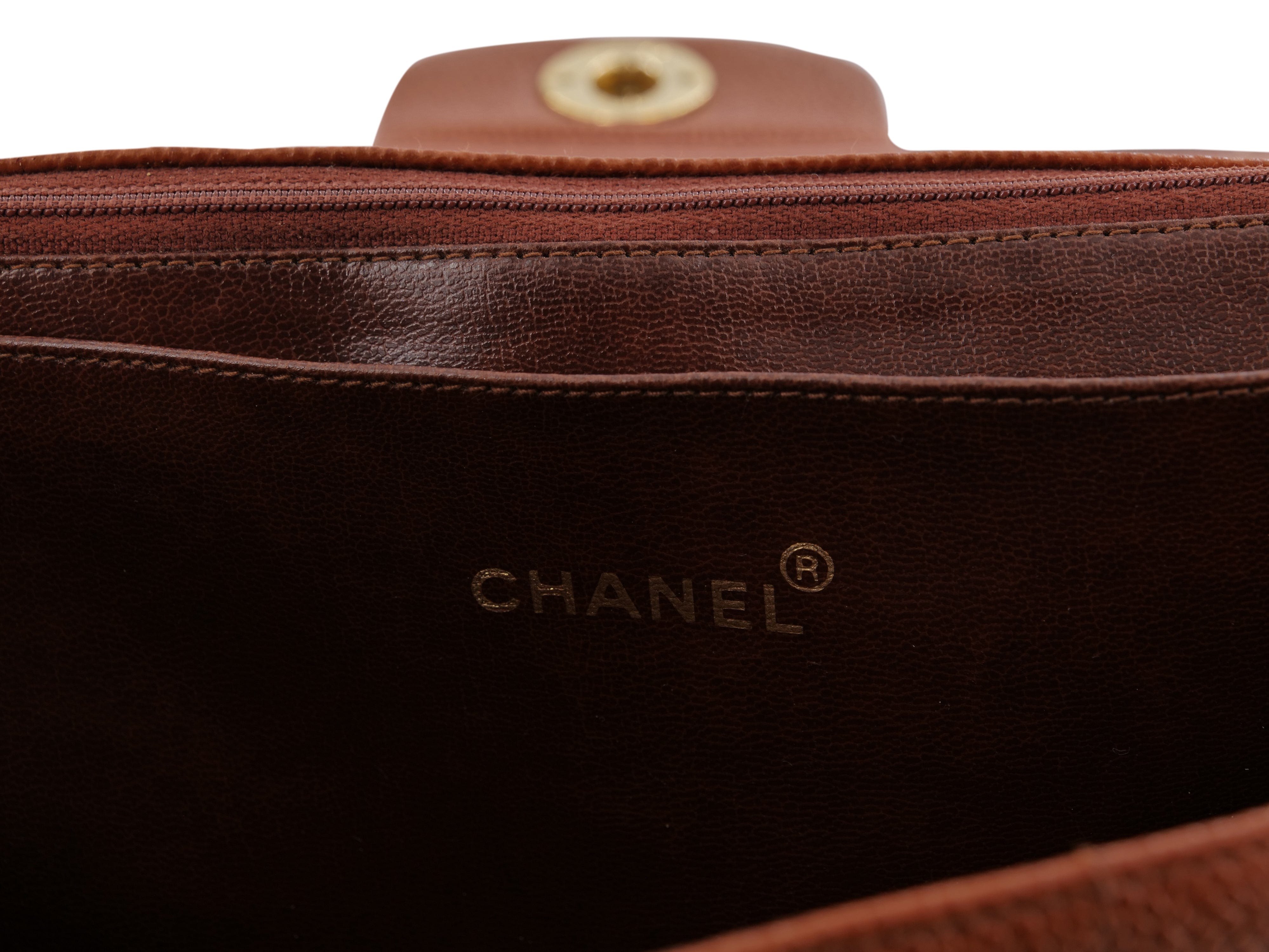 Chanel Chanel XL Caviar Cognac Vintage Flap Bag ASC1104