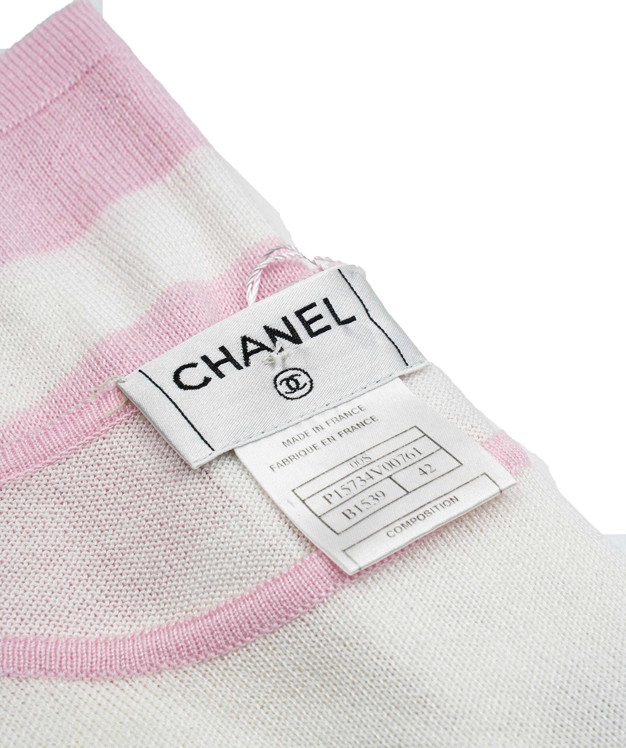 Chanel Chanel 00S CC Summer Knit Top White Pink ASL5175