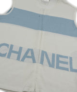 Chanel Chanel 00S Logo Zip Vest Blue ASL4622
