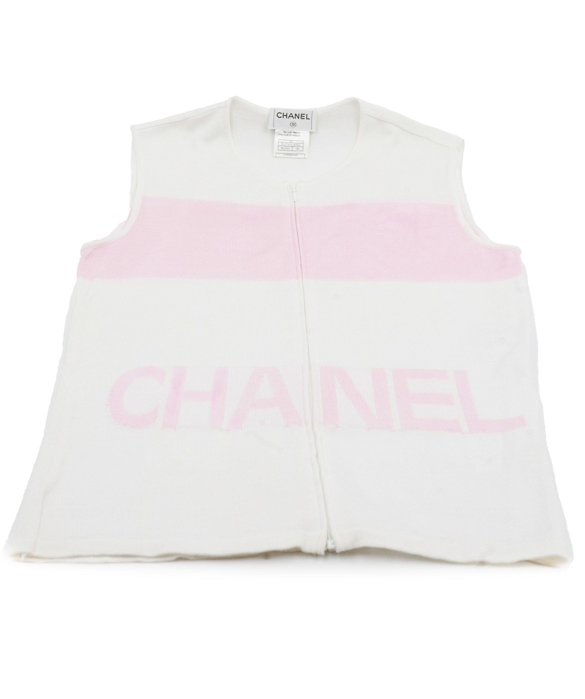 Chanel Chanel 00S Logo Zip Vest Pink ASL4628