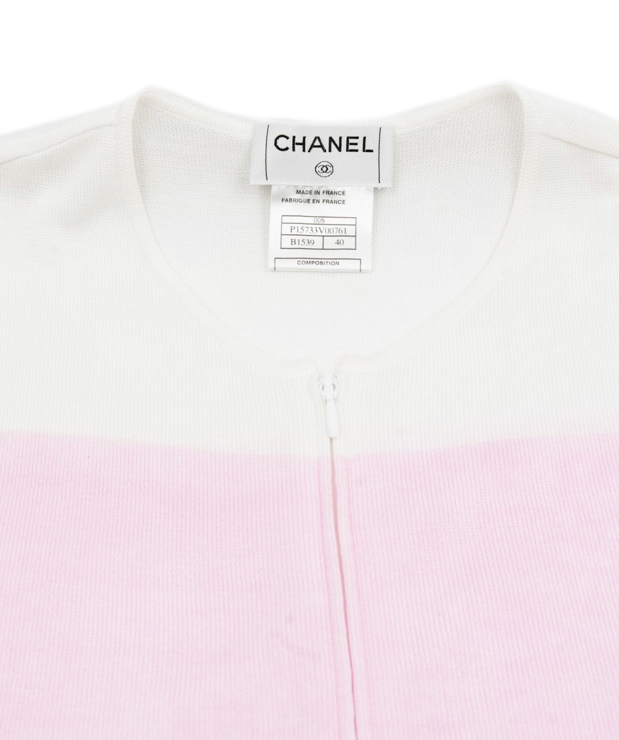 Chanel Chanel 00S Logo Zip Vest Pink ASL4628