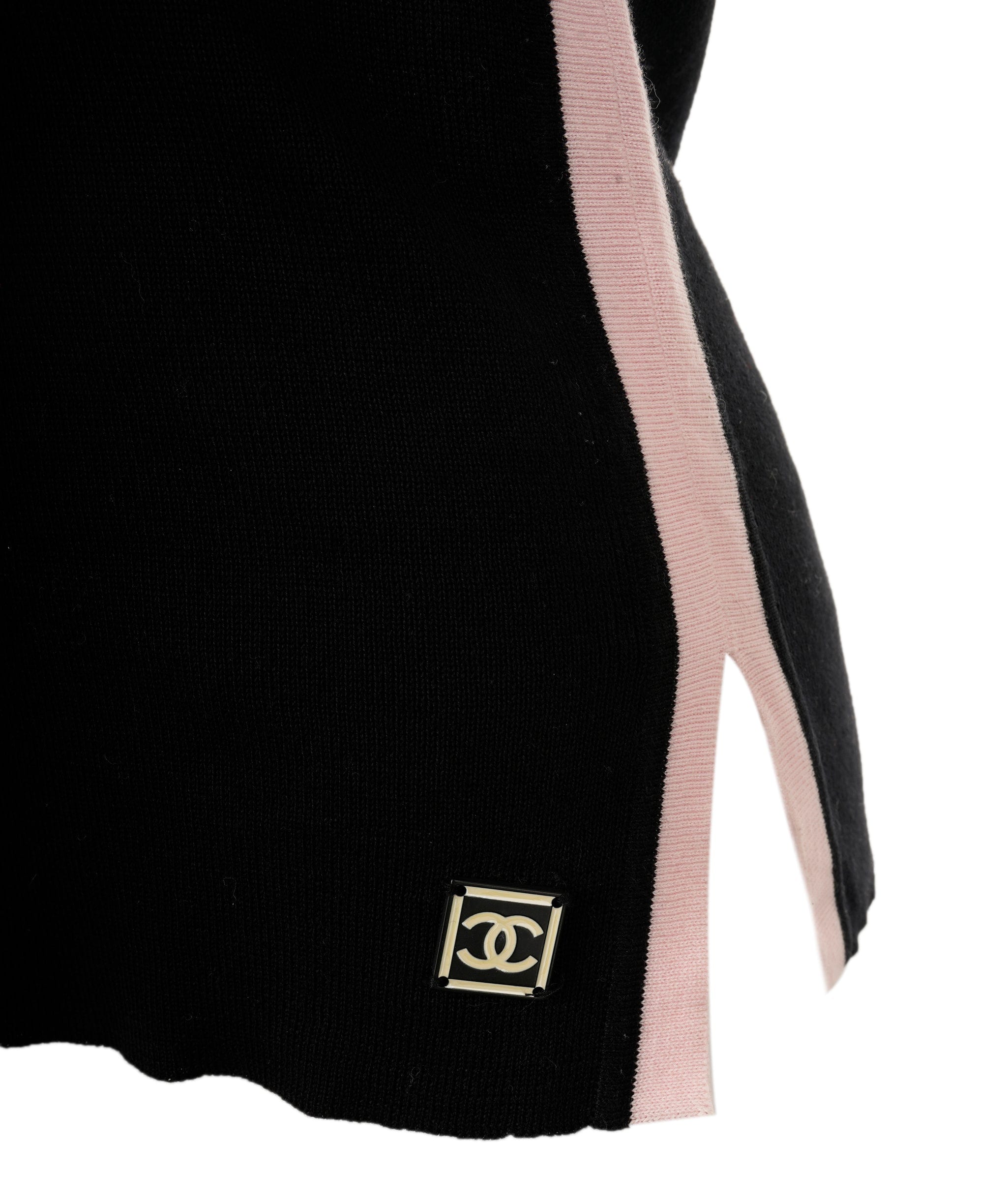 Chanel Chanel 03P Knit Top Black Pink ASL7134
