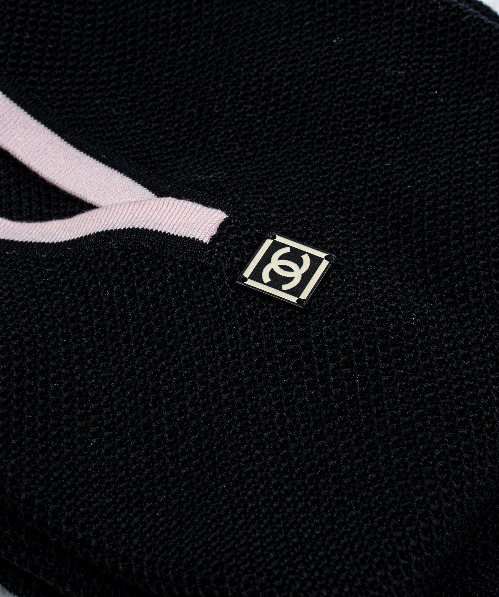 Chanel Chanel 03P Polo Top Black Pink ASL5160