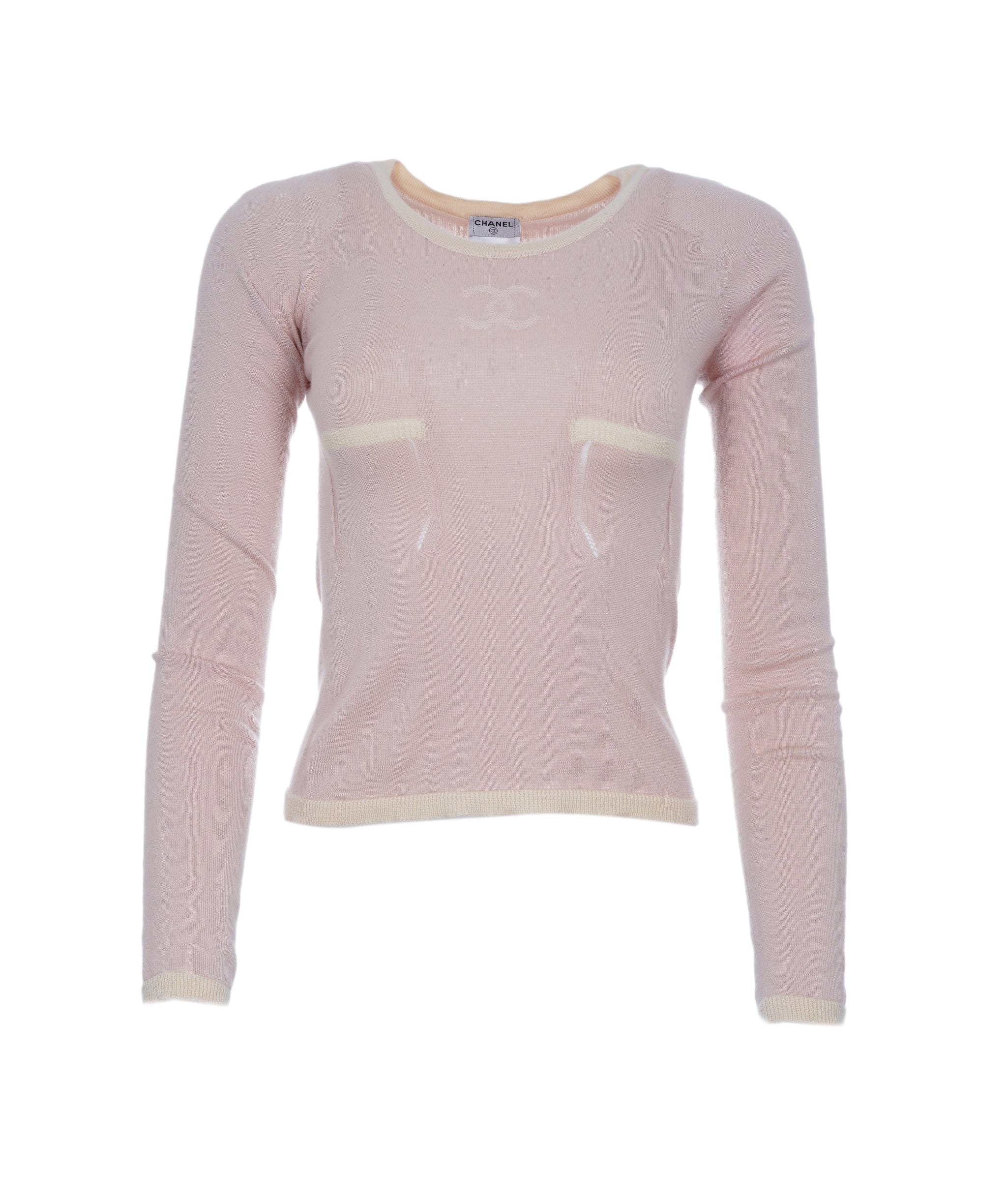 Chanel Chanel 04C CC Sweater Pink Cream ASL6955