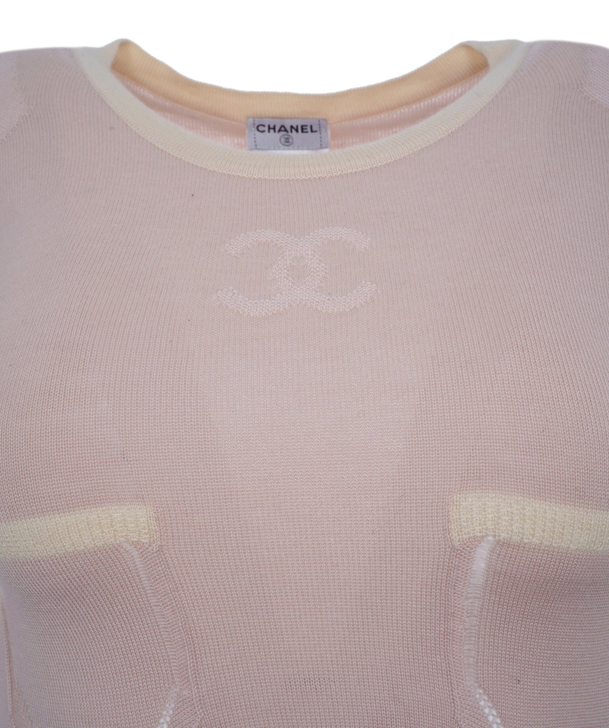 Chanel Chanel 04C CC Sweater Pink Cream ASL6955