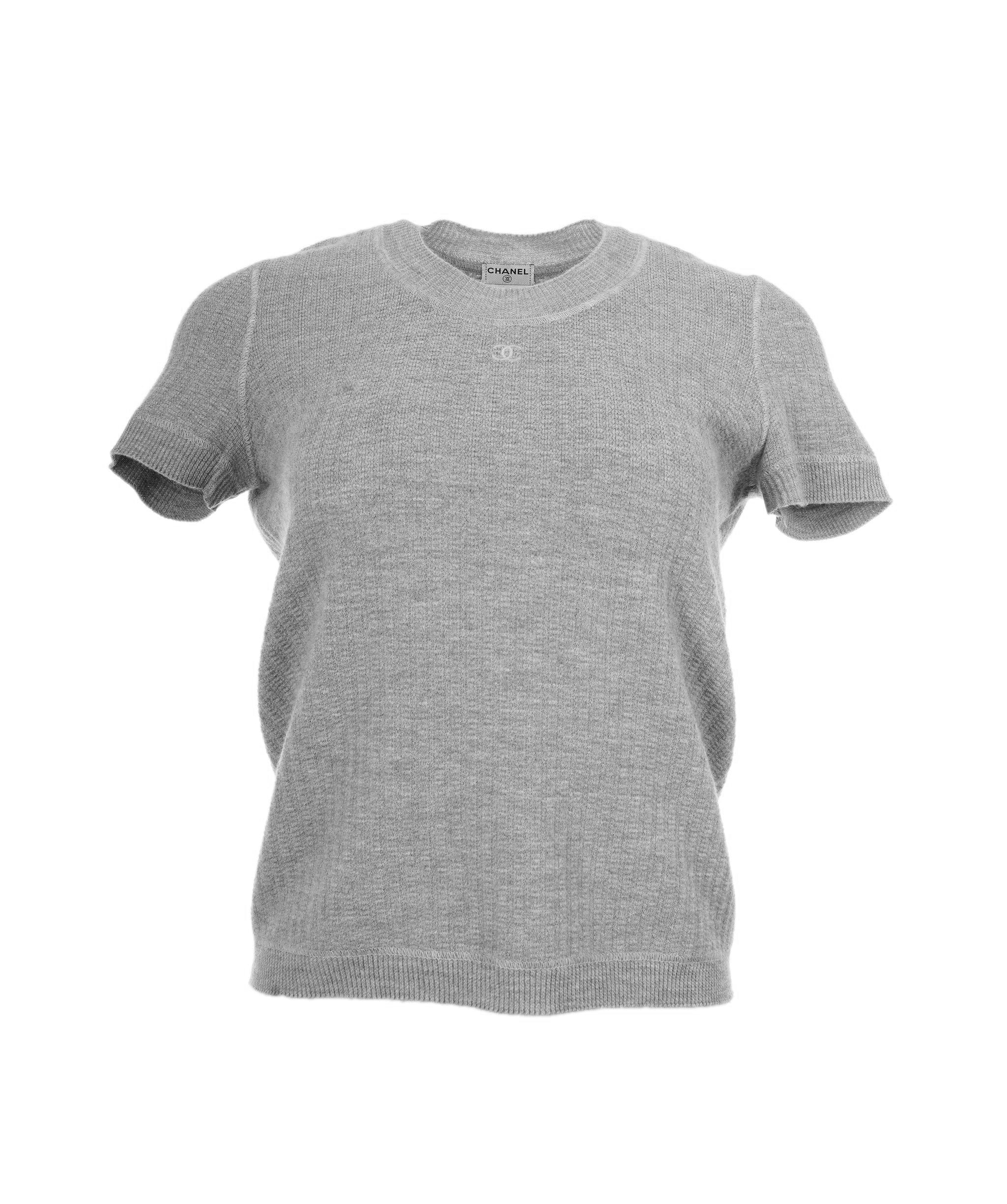 Chanel Chanel 07A CC Knit Top Gray ASL7166