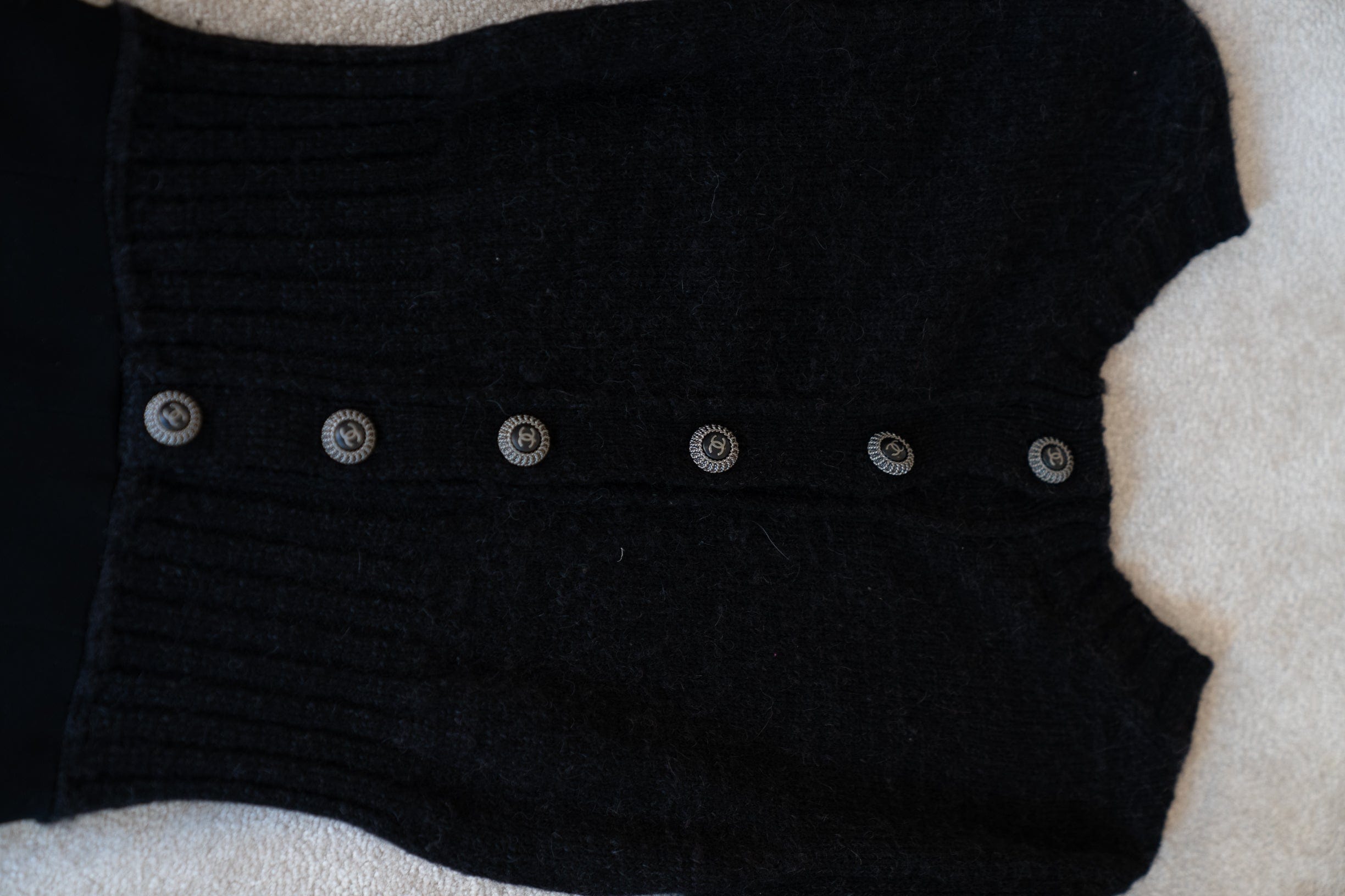Chanel Chanel 08A CC Back Buttons Knit Dress ASL4662