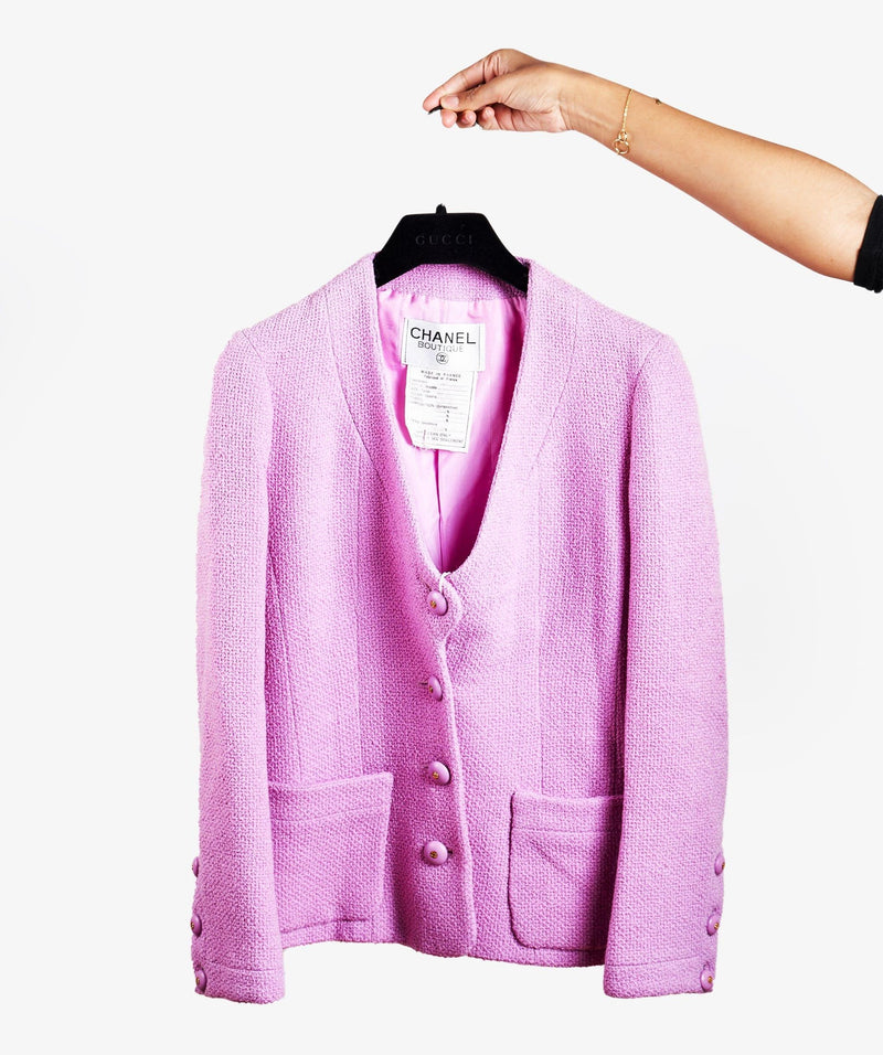 Chanel 2 Piece Pink Suit – LuxuryPromise