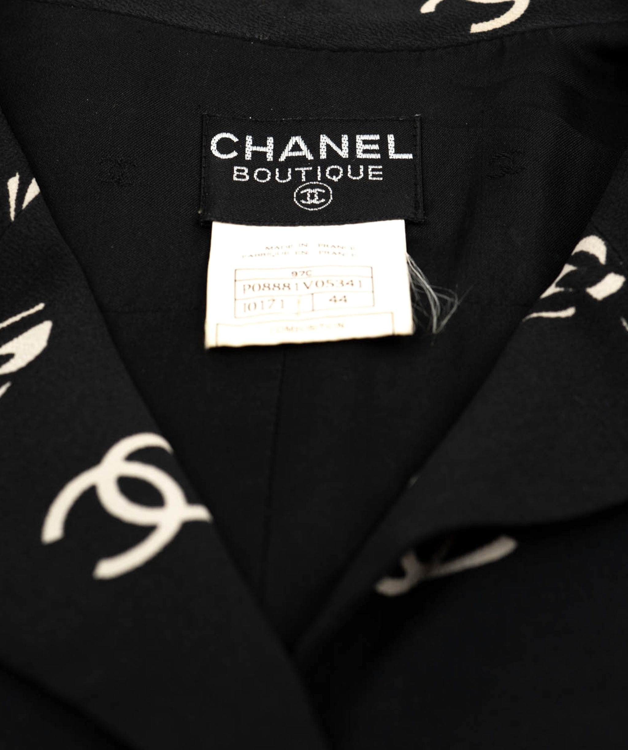 Chanel Chanel 97C Butterfly Silk Dress Black ASL4635