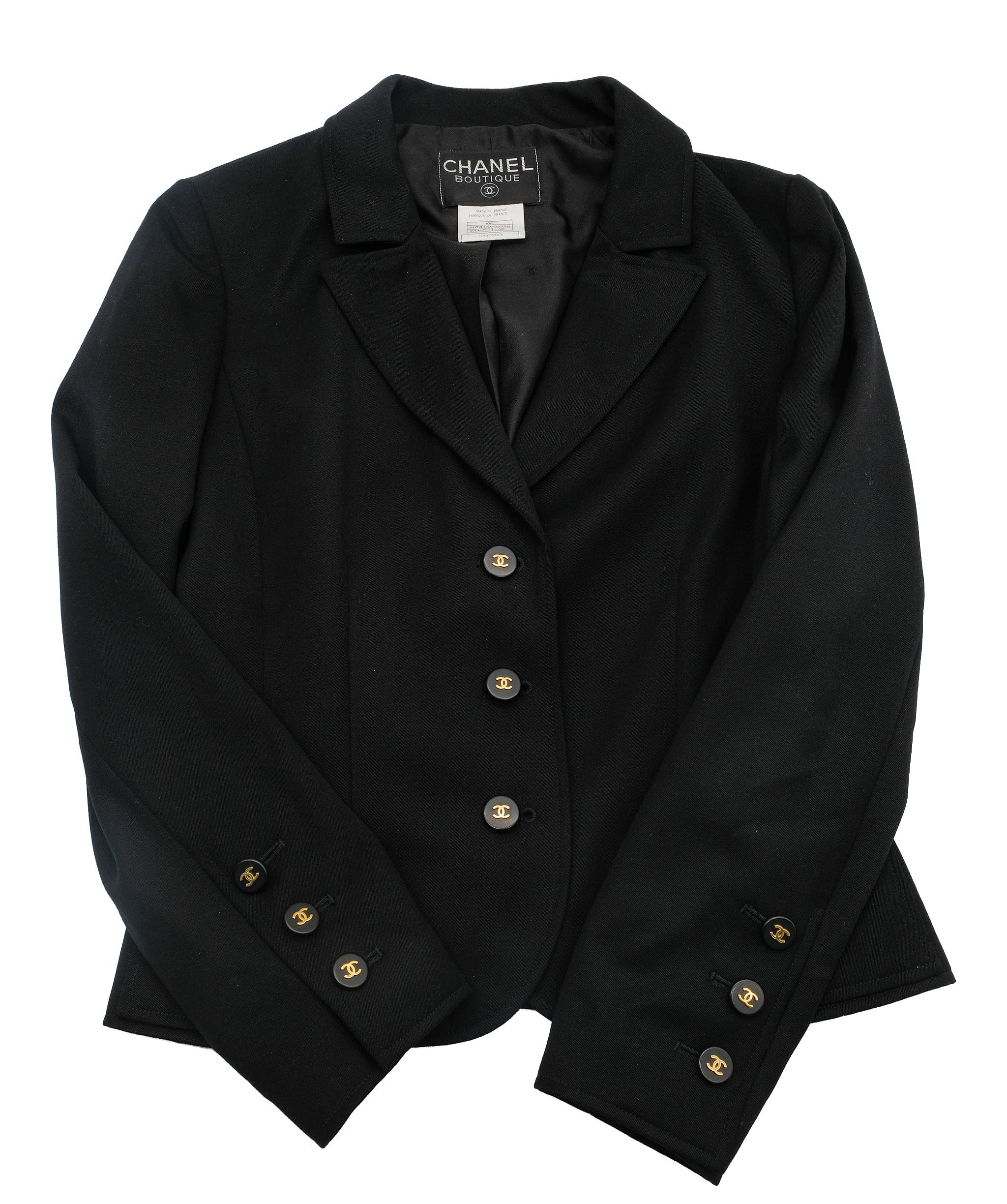 Chanel Chanel 97P Blazer Jacket Black #42 ASL7472