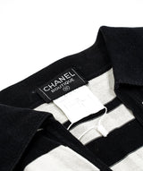 Chanel Chanel 98P CC Polo Top Black Stripe ASL5168