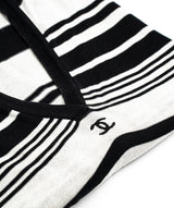 Chanel Chanel 98P CC Polo Top Black Stripe ASL5168
