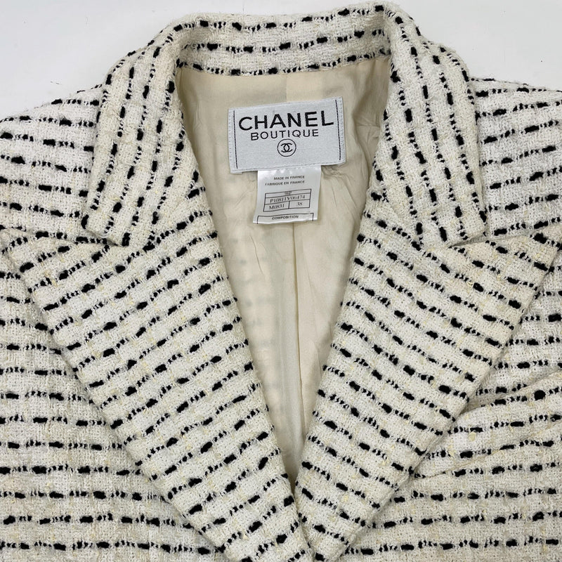 Chanel black and white boucle dress and blazer  Unique Designer Pieces