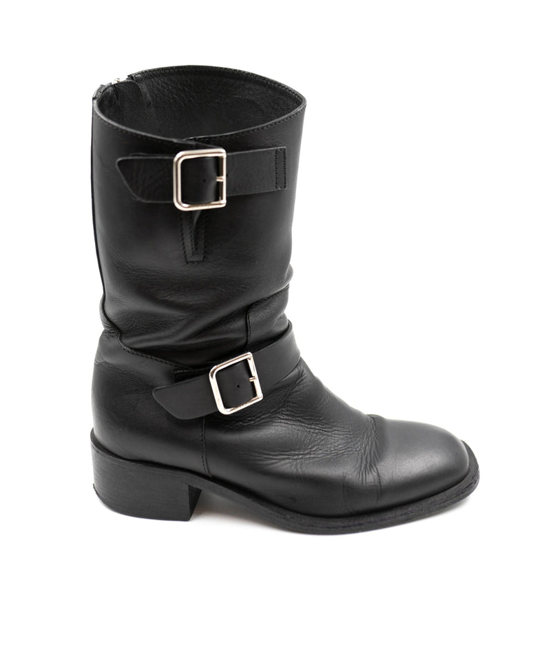 Chanel Chanel Black biker Boots size 37 - AWL3604