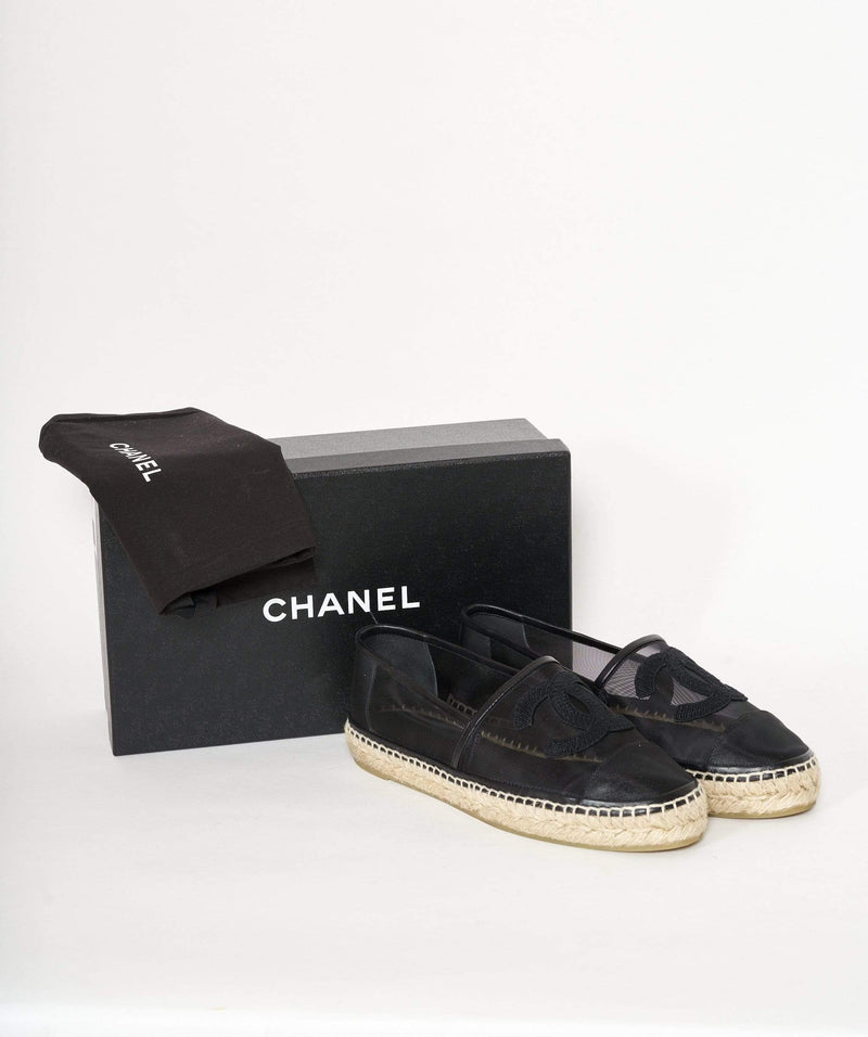 Chanel mesh sale grosgrain espadrilles