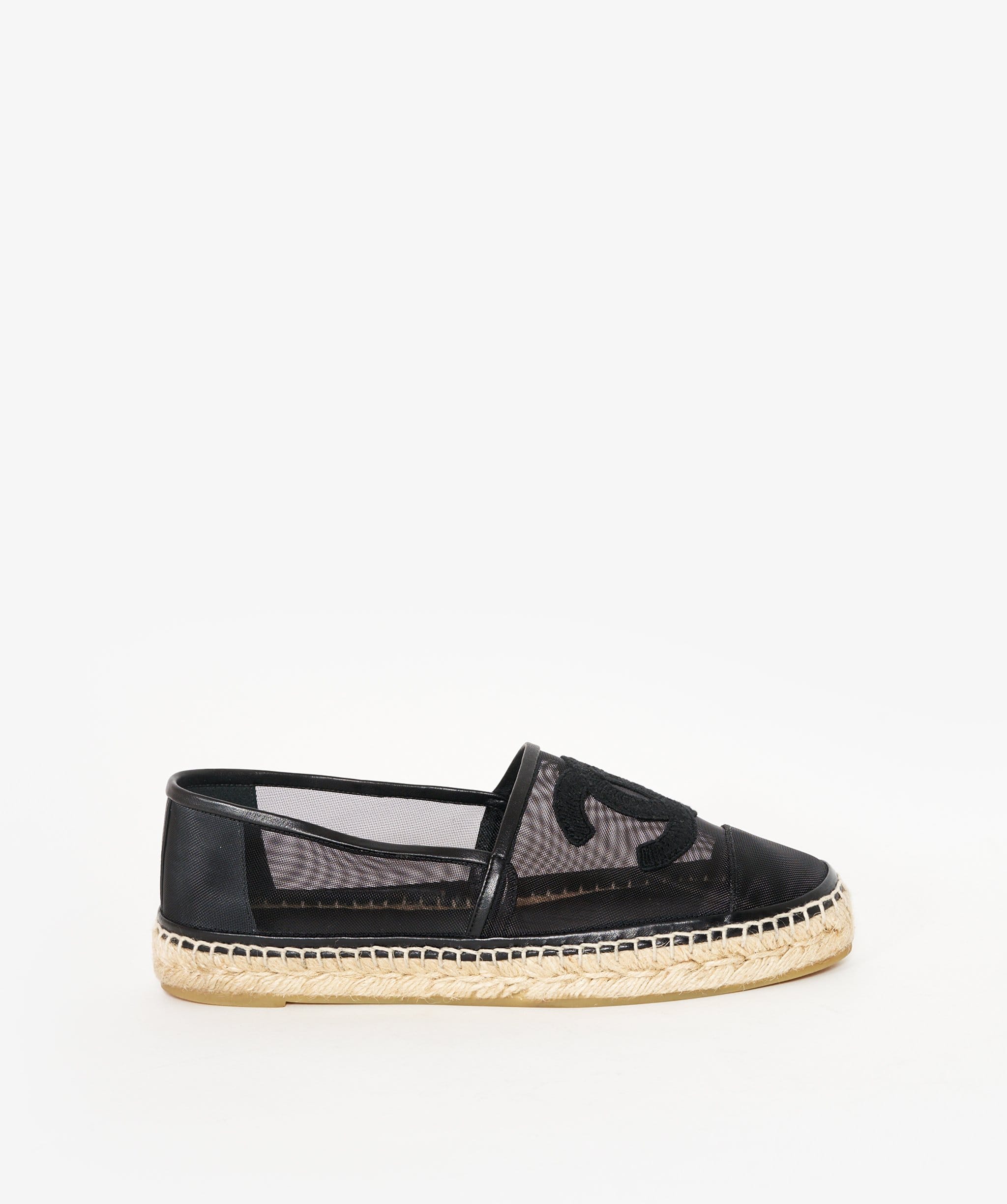 Leather espadrilles Chanel Black size 36 EU in Leather - 28367774