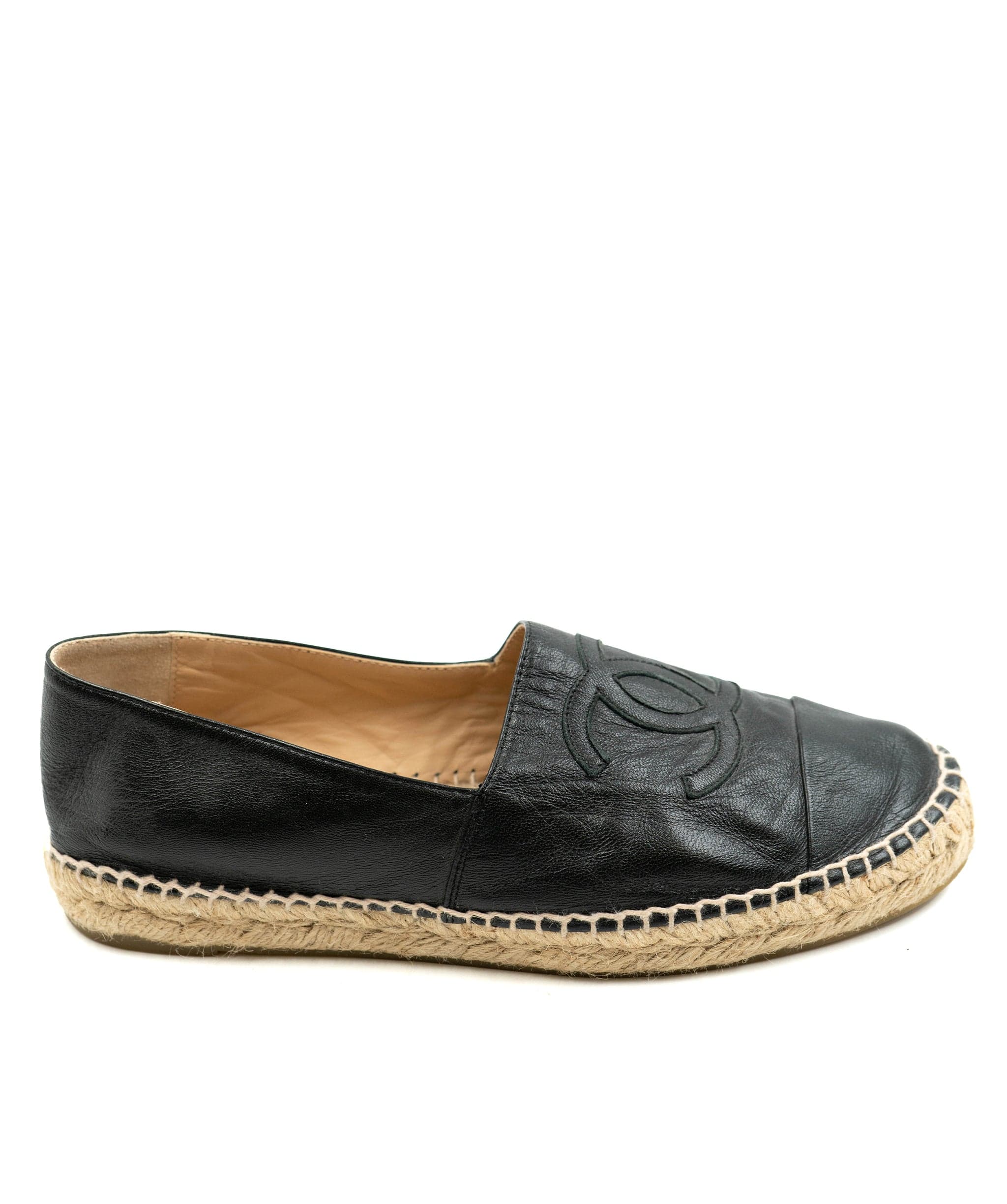 Chanel chanel black loafers CC ASC1366