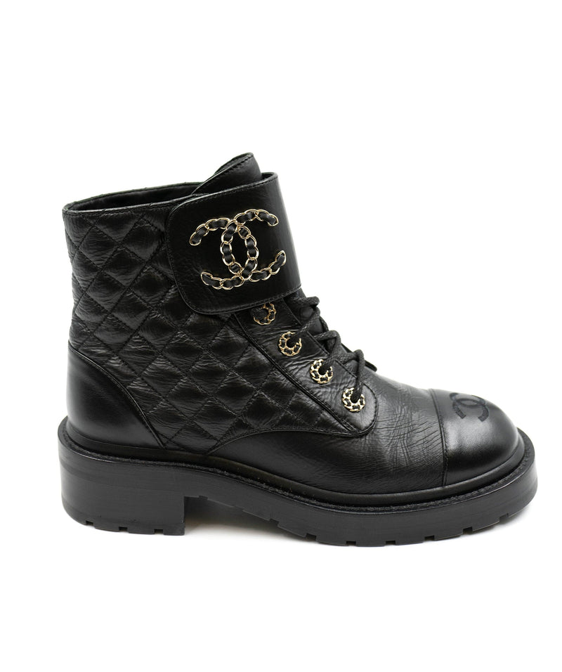 Chanel Chanel Black Quilted Ankle Boots LP-CHL-133 - AGC1070