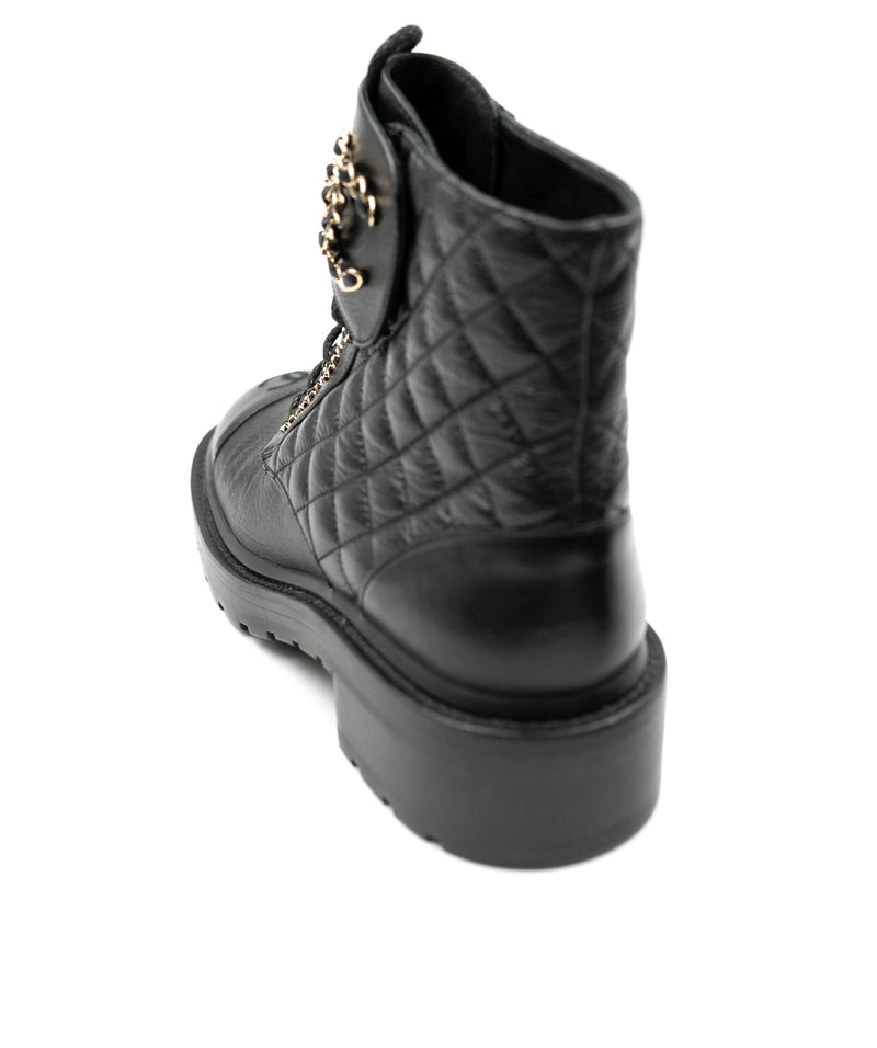 Chanel quilted clearance ankle boots