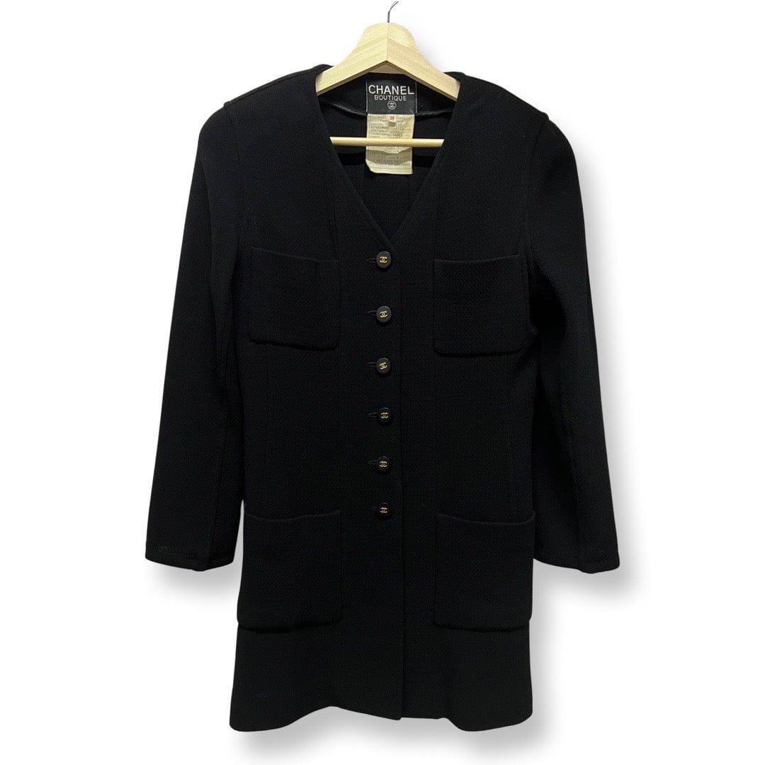 Chanel Chanel Boutique 94A Black Longline Jacket - ASL2335
