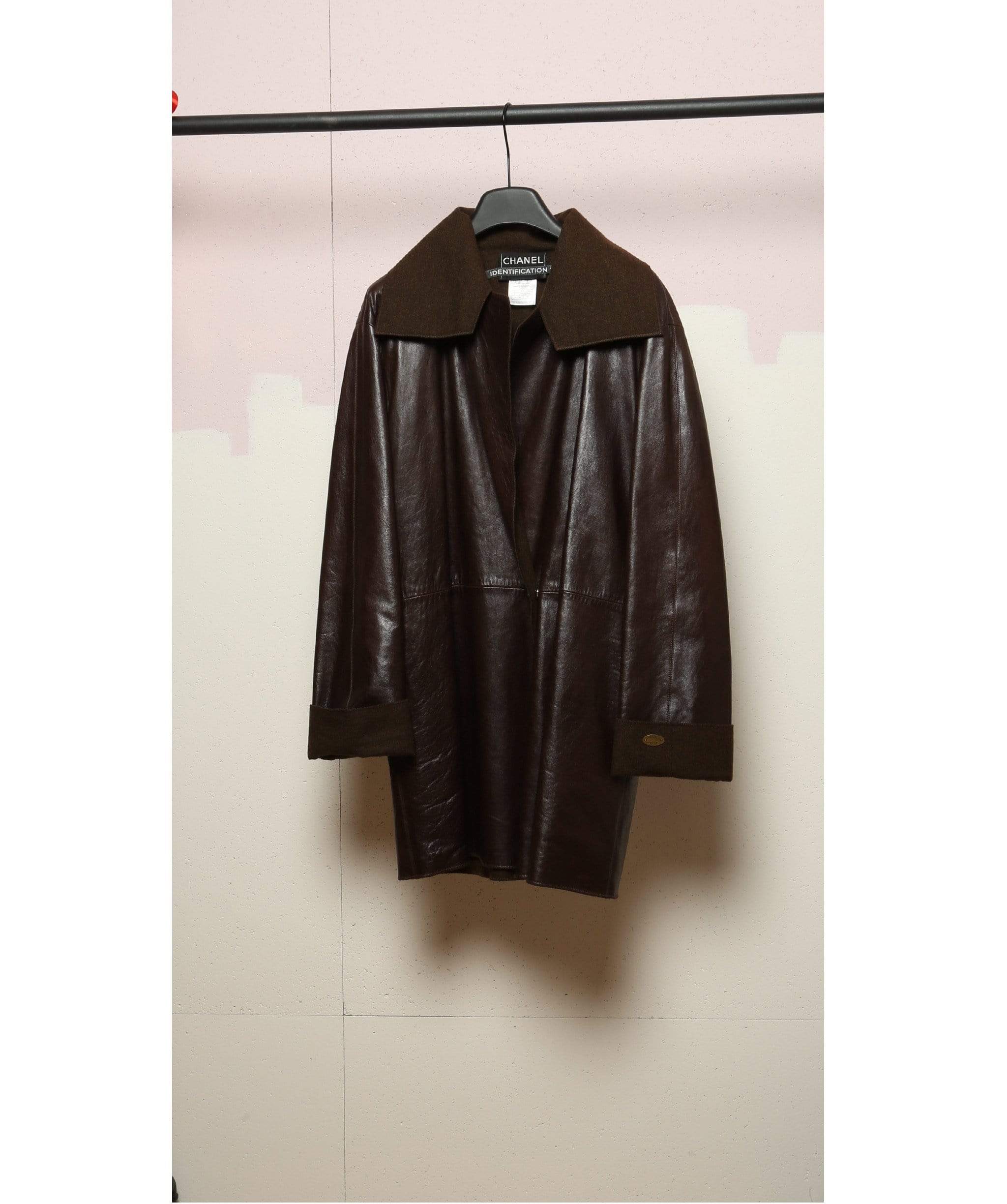 Chanel Chanel Brown leather jacket size 8