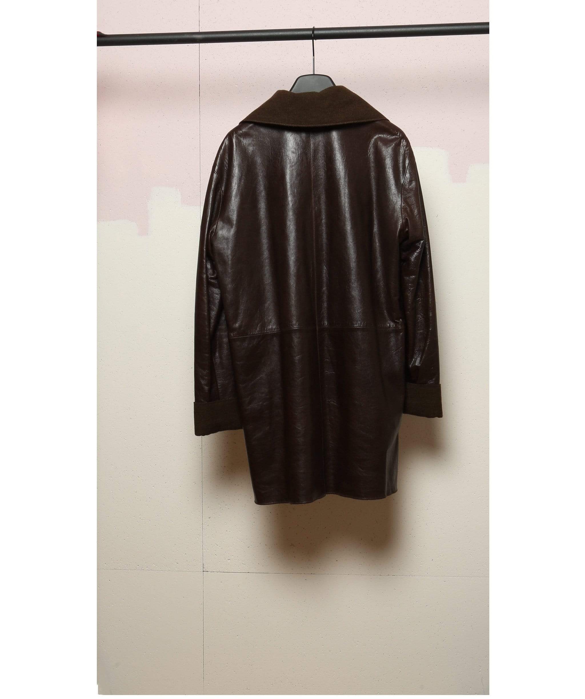 Chanel Chanel Brown leather jacket size 8