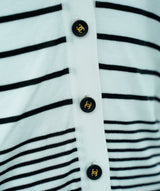 Chanel Chanel CC Button Stripe Cardigan ASL6549