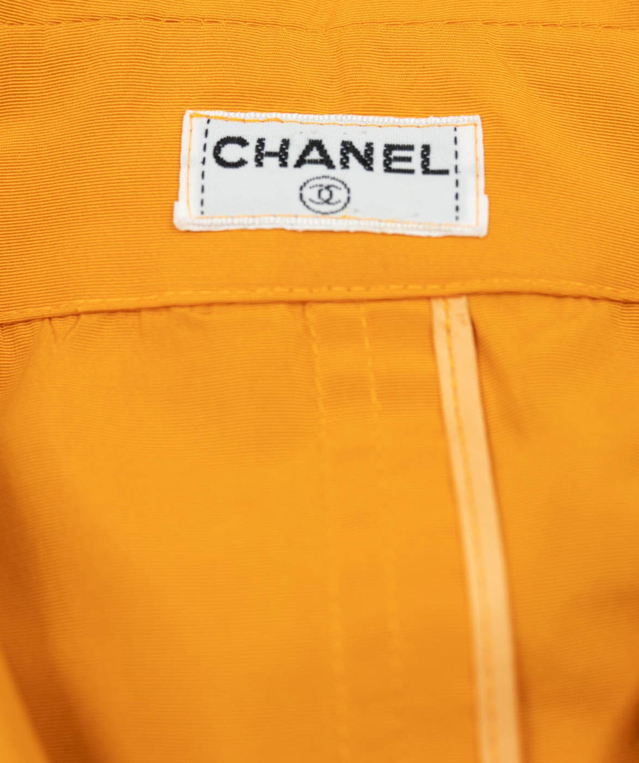 Chanel Chanel CC Buttons Trench Coat Orange ASL4664