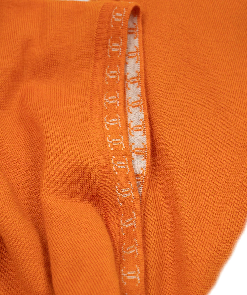 Chanel Chanel CC Cashmere Sweater Sleeveless Orange ASL5135