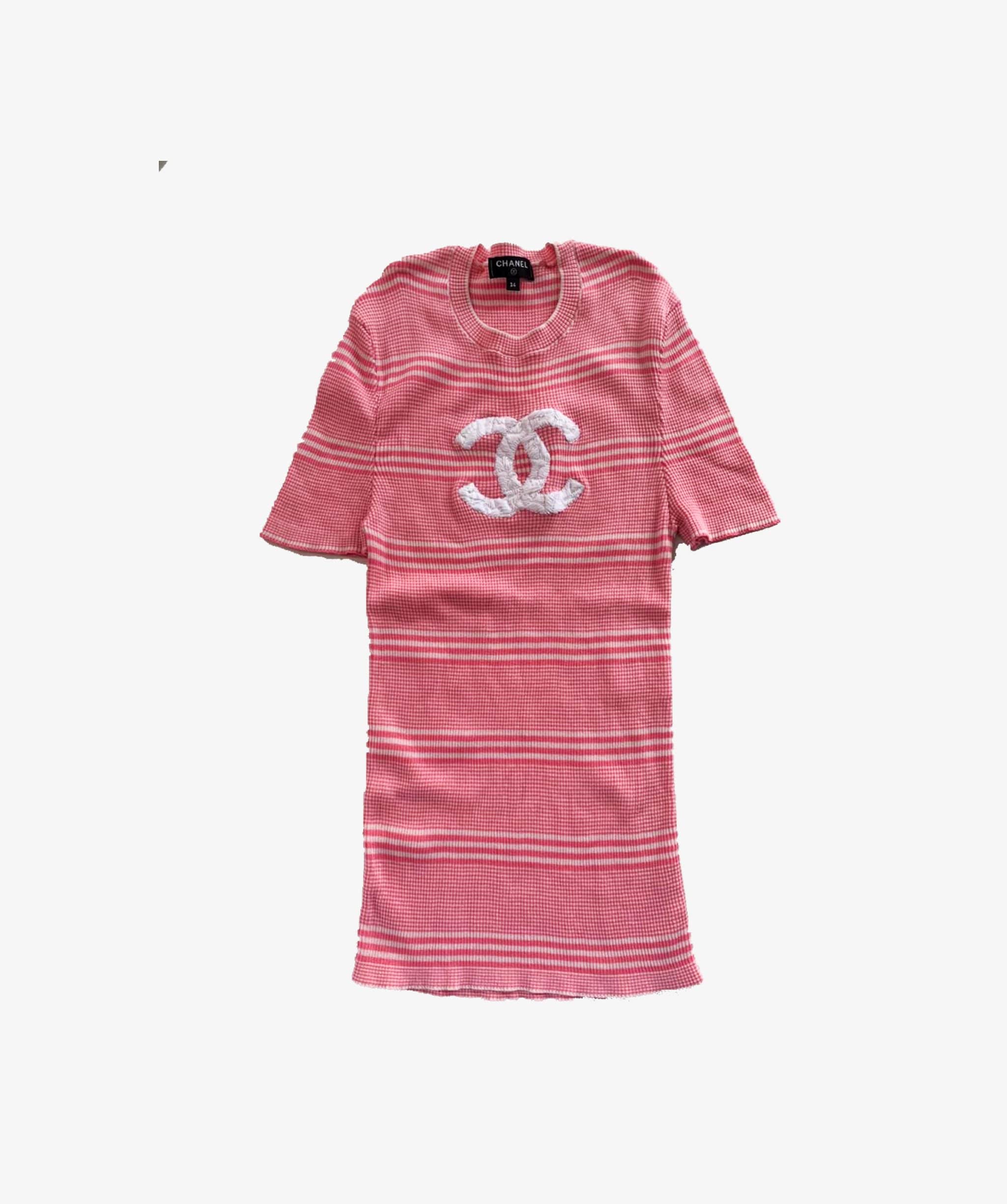 Chanel CC Knit Pink Top