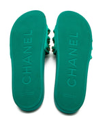 Chanel Chanel Chain Sandals Green RJC1366