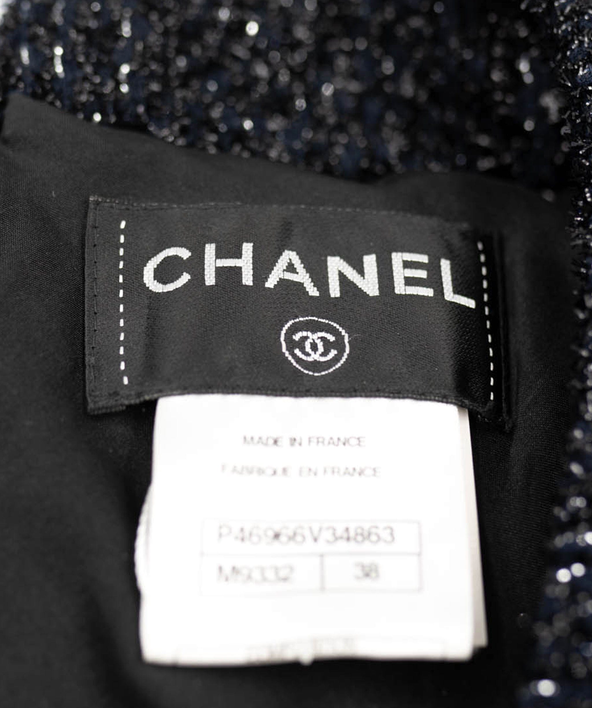 Chanel Chanel Coco Neige black dress FR38 ASL3846