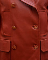 Chanel Chanel Cognac Lamb Leather Blazer Jacket - ASL1916