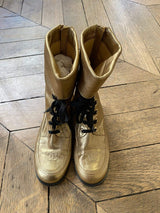 Chanel Chanel gold boots 38 ASC1079