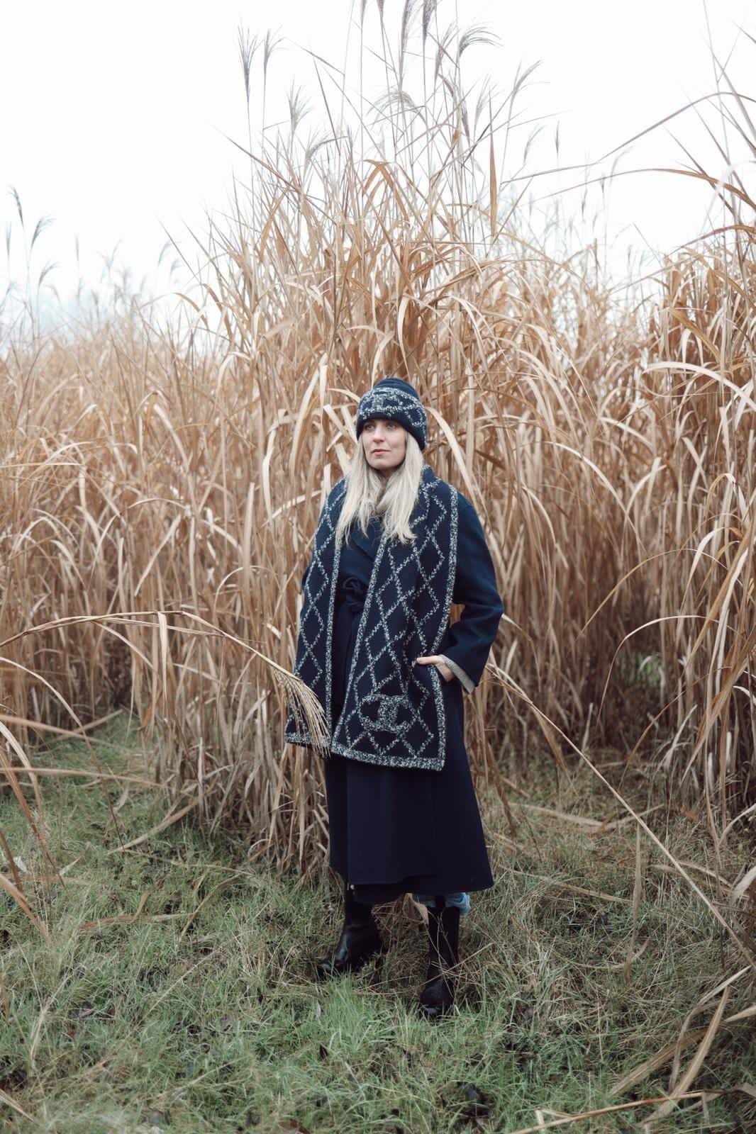 Chanel Chanel grey navy hat