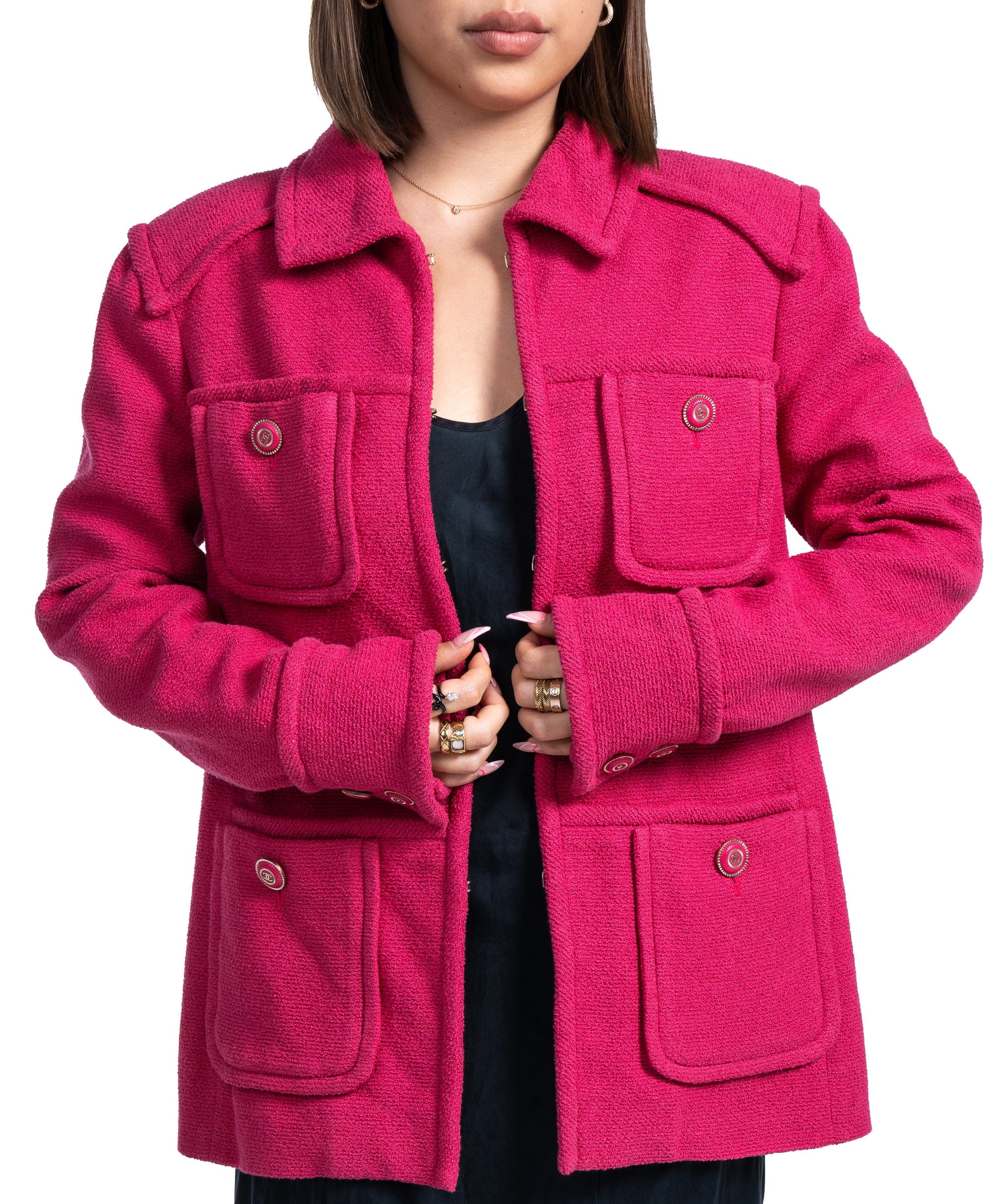 Chanel Chanel Hot Pink Tweed Blazer AGC1367