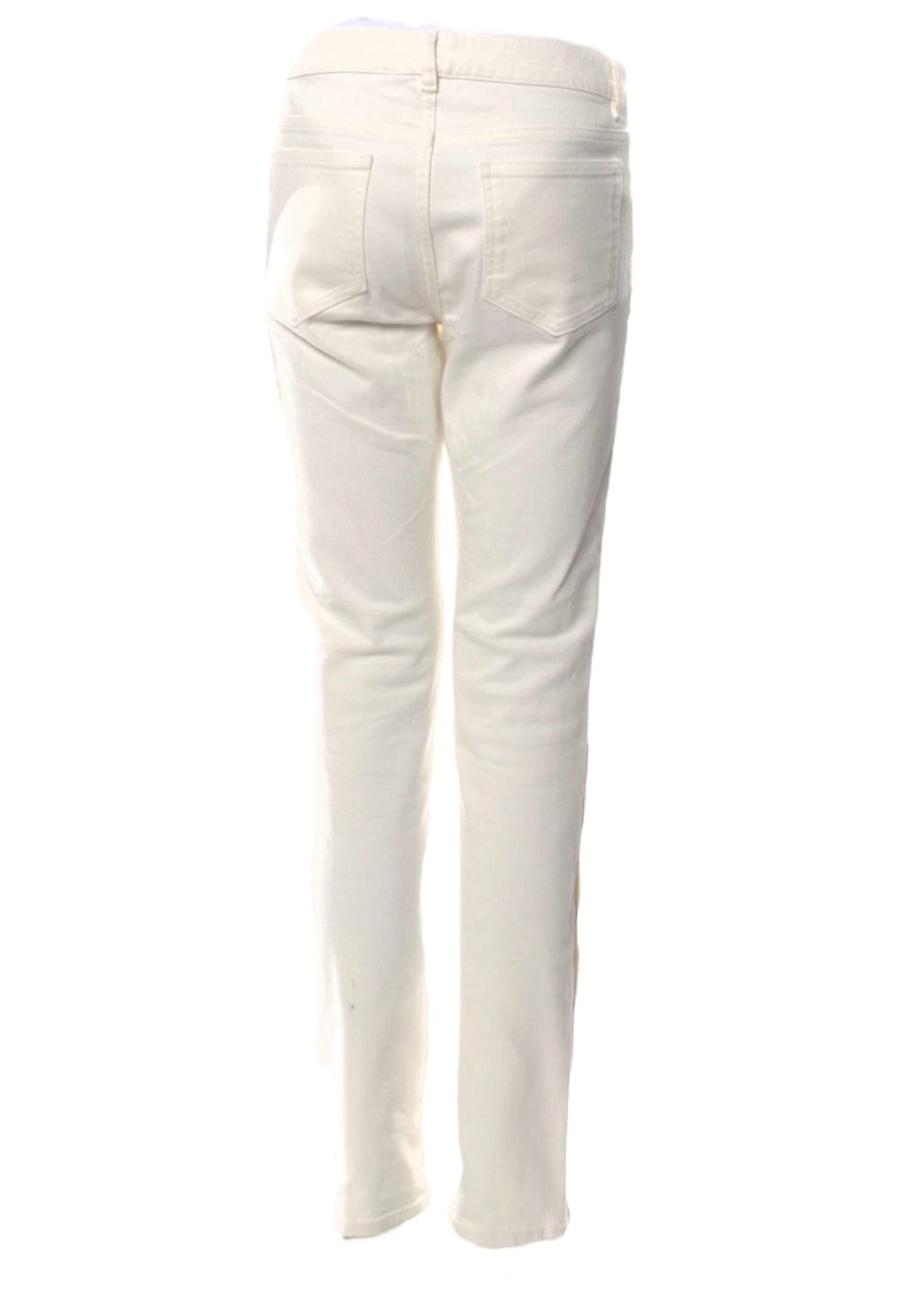Chanel Chanel Jeans Straight Leg White FR38 SKC1392