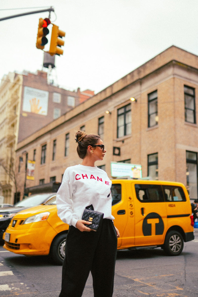 Chanel hotsell yellow sweatshirt