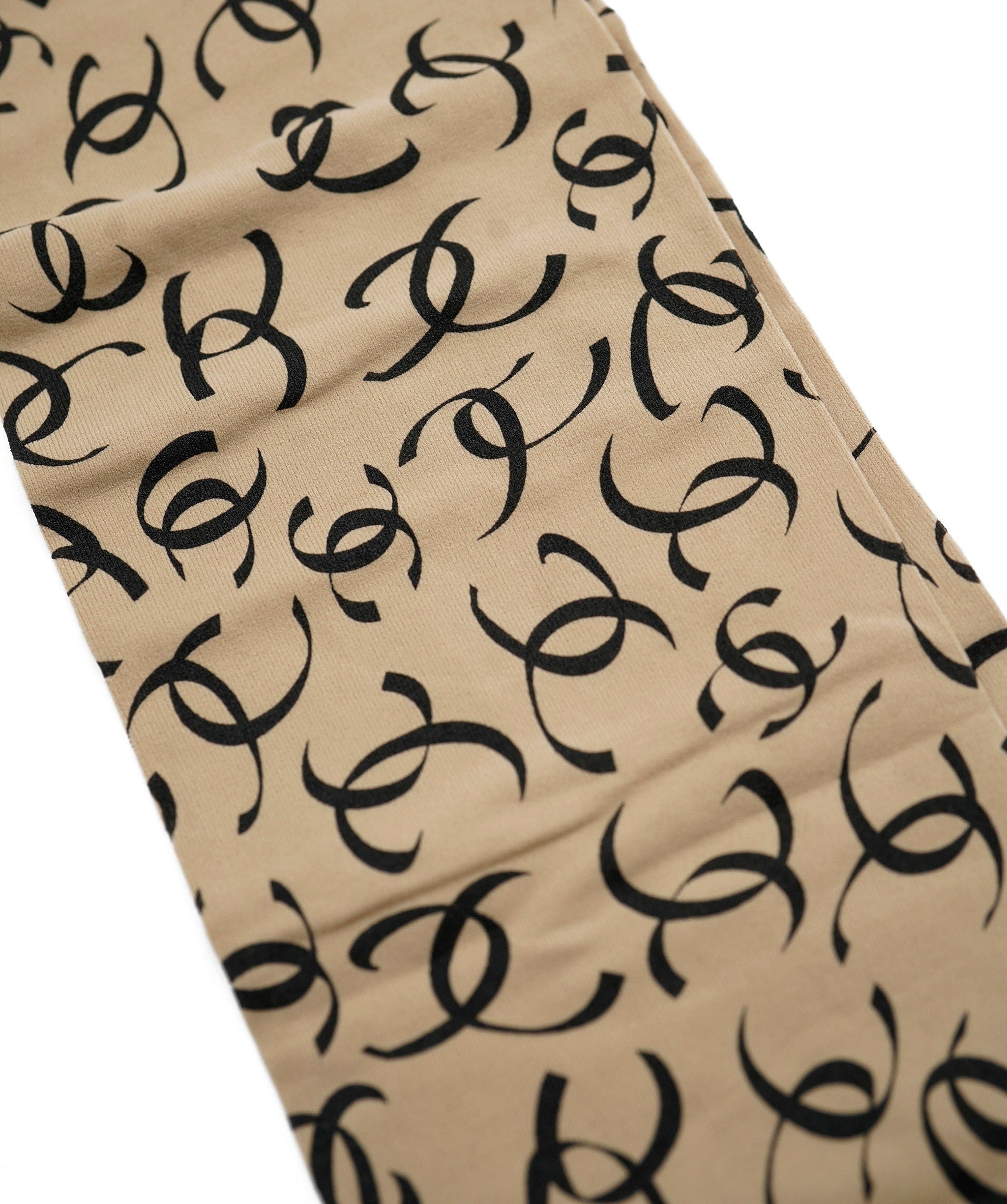 Chanel Chanel Logo Stocking Beige ASL5784