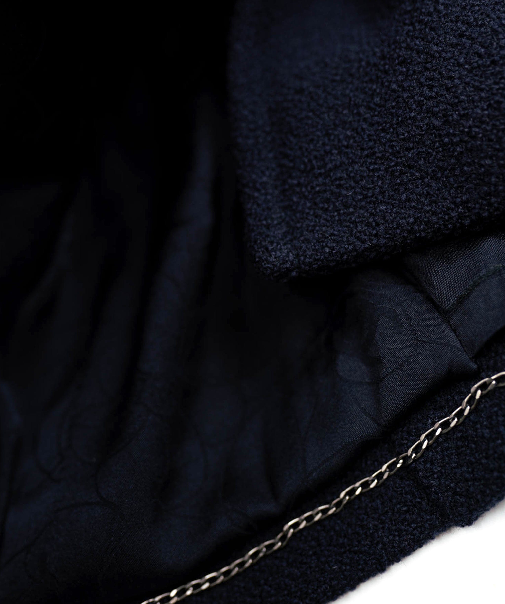 Chanel Chanel navy blue tweed coat with hood - AWL3884