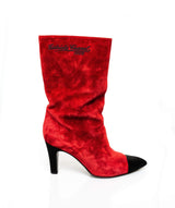 Chanel Chanel Red Gabrielle Suede boots size 39 - ASC1129