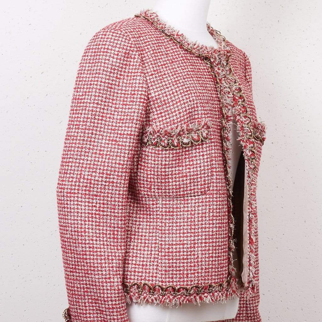 Chanel Chanel Red Tweed Jacket