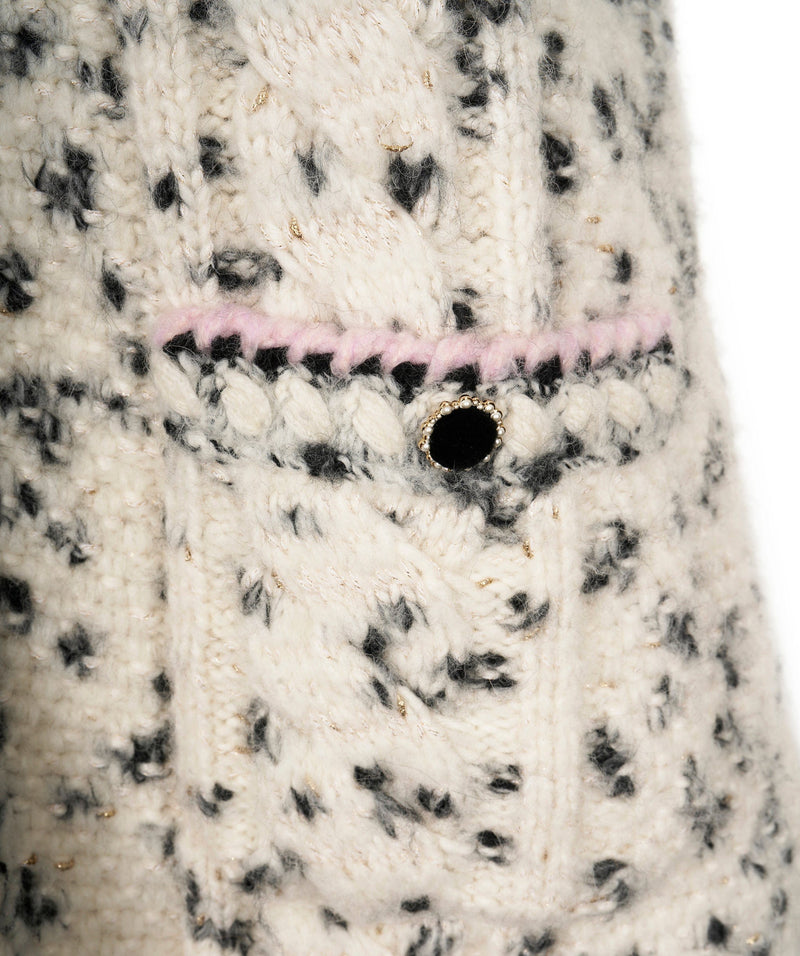 Chanel Set knit sleeveless vest + shorts cream pink black FR38 + FR34 –  LuxuryPromise