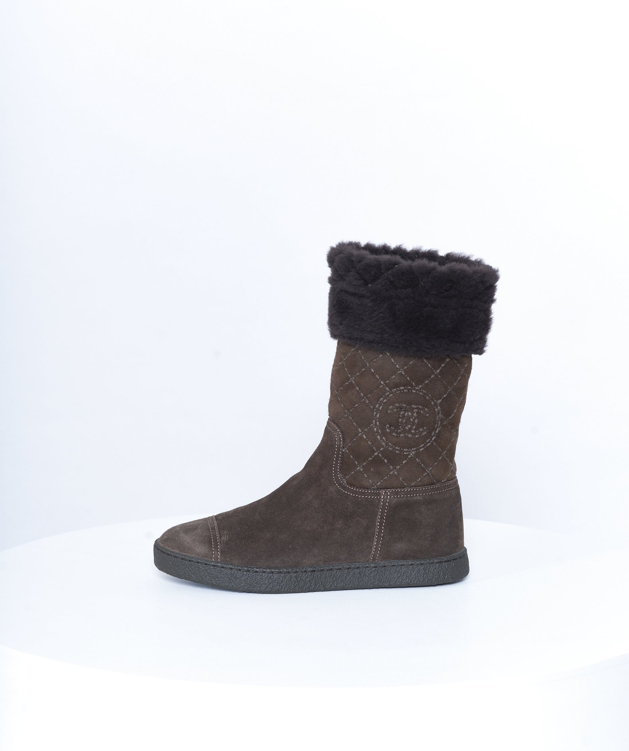 Chanel Chanel Shearling Boots Size 37