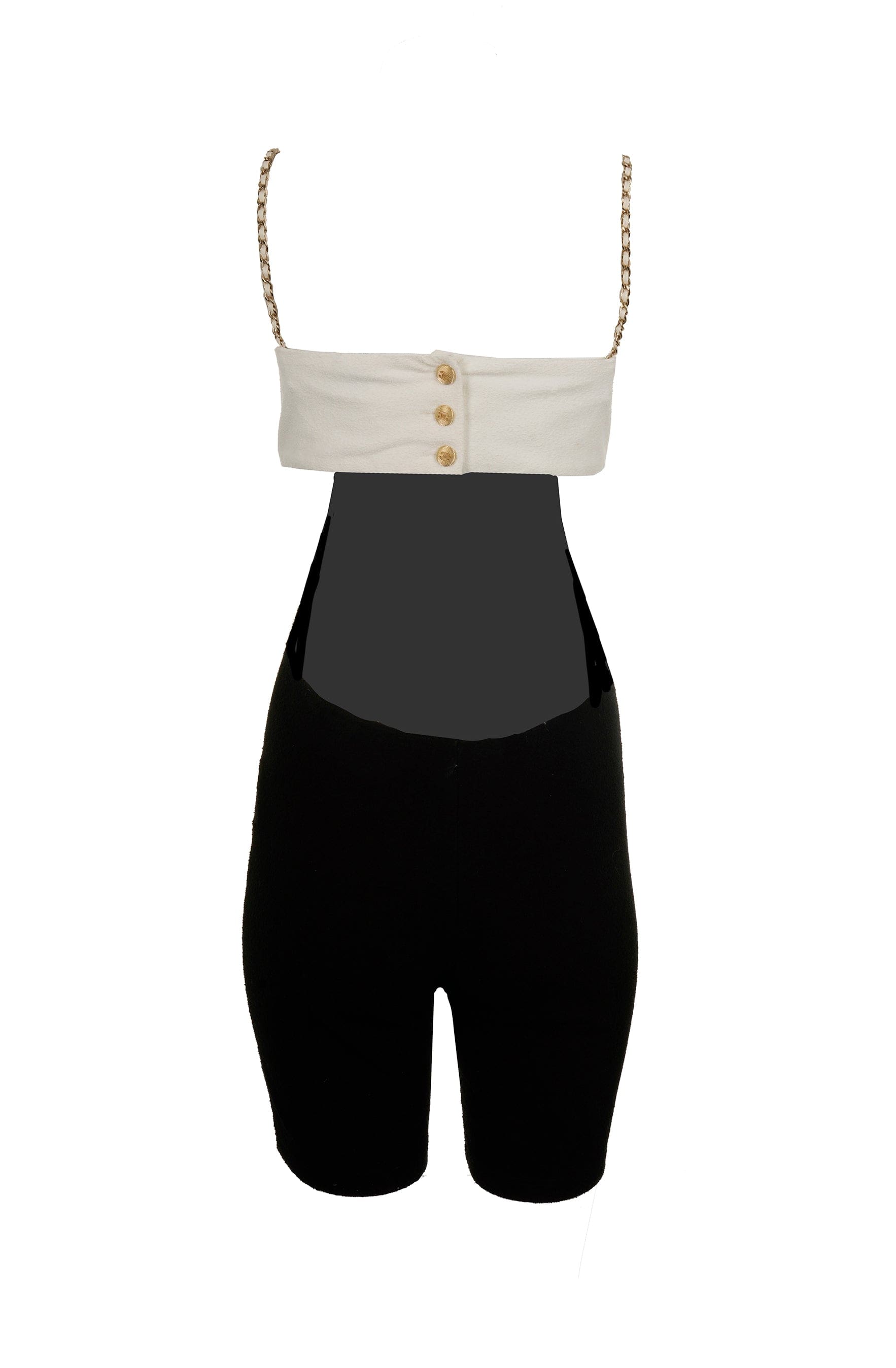 Chanel Chanel short Jumpsuit black and white cc ASL6511